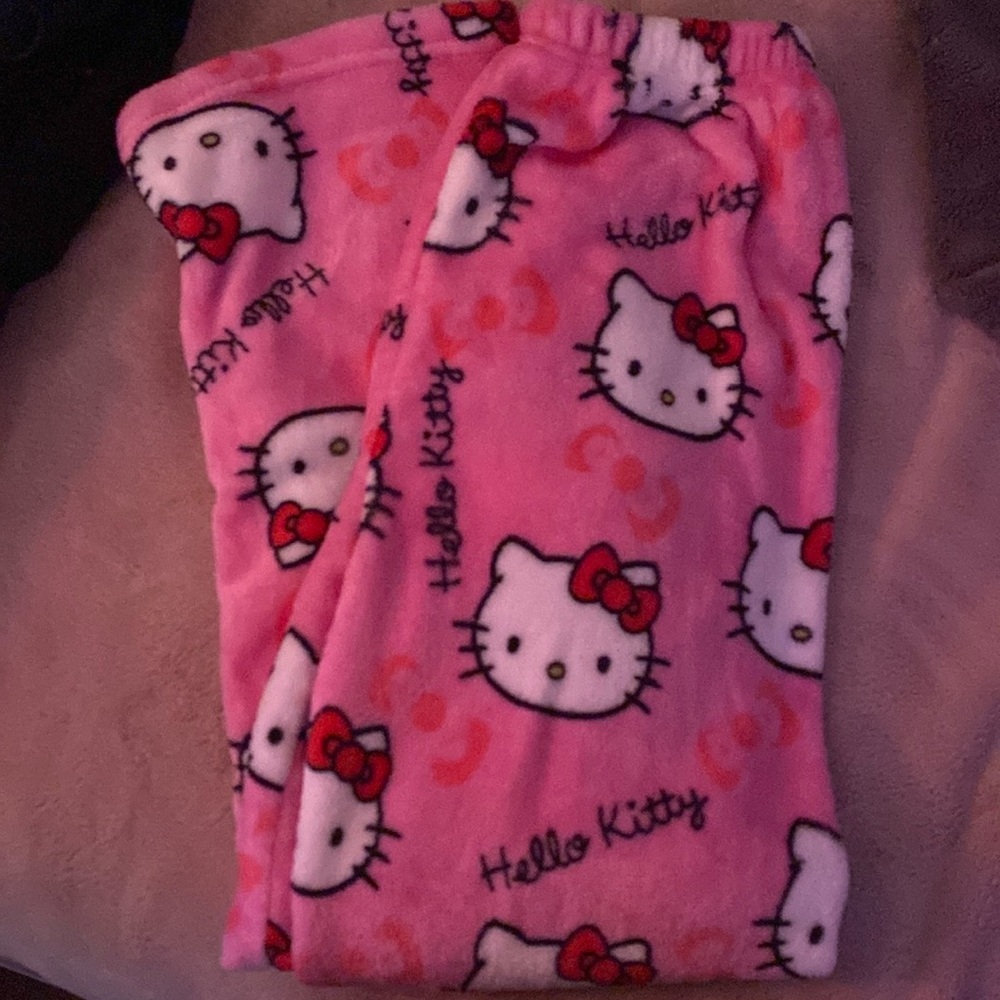 Pink hello Kitty PJ pants super cute and soft